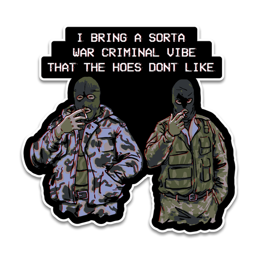 War Criminal Sticker